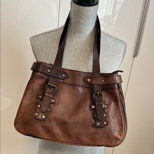 ByBios Italian Vintage Leather Brown Shoulder Bag